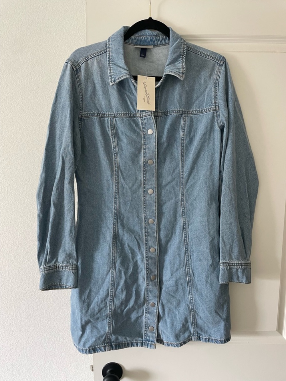 NWT Women’s Universal Thread “Long Sleeve Mini Shirtdress” Size 8 - Picture 2 of 8